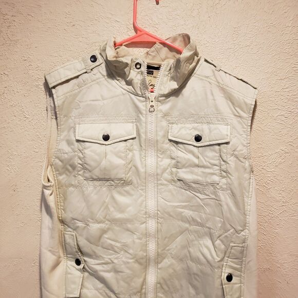 American Rag White Puffer Vest Fall Size Large - Picture 3 of 8